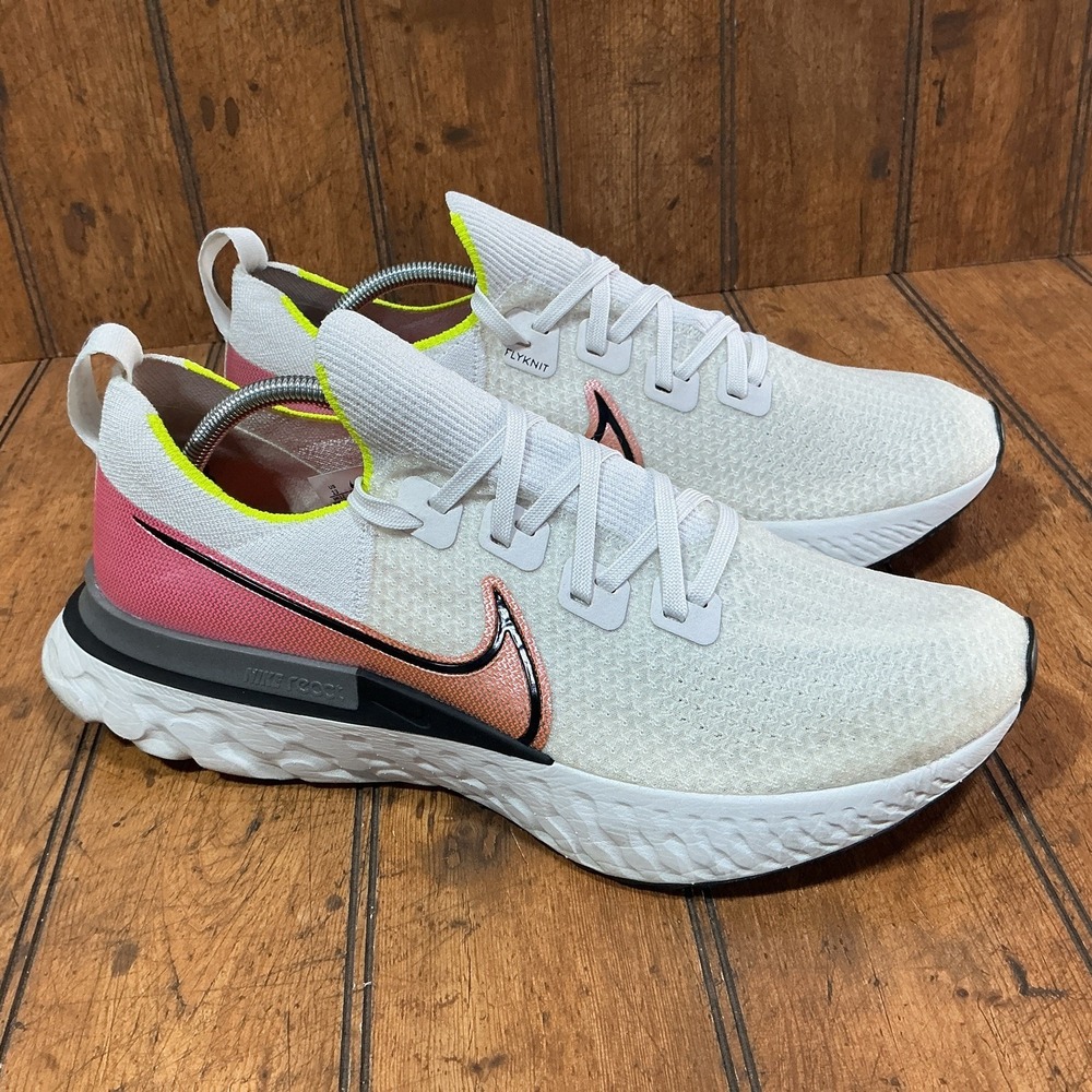 Nike React Infinity Run White Pink Running Shoes Men's Size 13 US CD4371 004